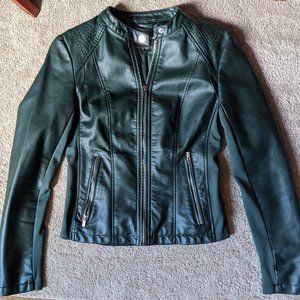 Express Green Leather Jacket